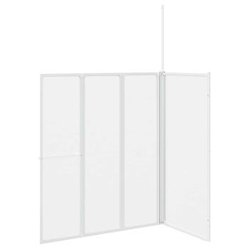 Duschwand L-Form 70x120x137 cm 4-teilig Faltbar 