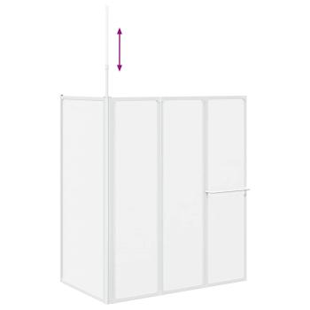 Duschwand L-Form 70x120x137 cm 4-teilig Faltbar 