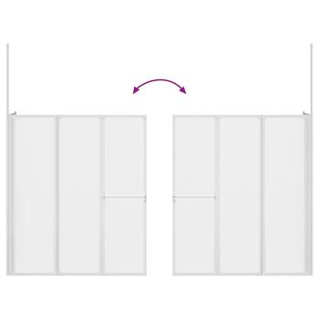 Duschwand L-Form 70x120x137 cm 4-teilig Faltbar 