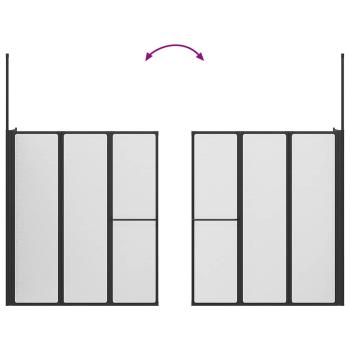 Duschwand L-Form 70x120x137 cm 4-teilig Faltbar 