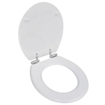 ARDEBO.de - Toilettensitz MDF Deckel mit Absenkautomatik Design Weiß