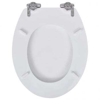 Toilettensitz MDF Deckel mit Absenkautomatik Design Weiß