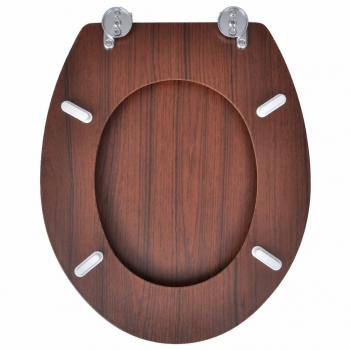 Toilettensitz MDF Deckel Schlichtes Design Braun