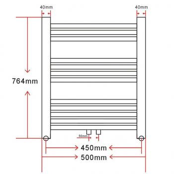 Handtuchheizkörper Warmwasser Gerade 500x764 mm