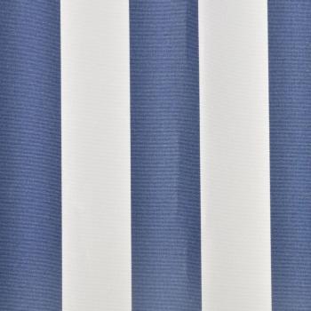 Markisenbespannung Canvas Blau & Weiß 4x3 m (ohne Rahmen)
