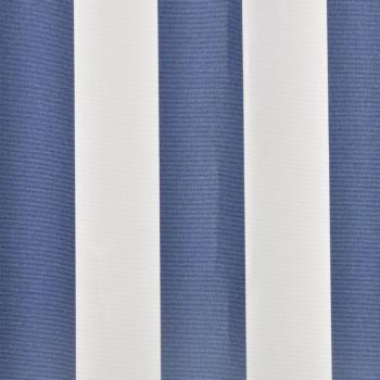 Markisenbespannung Canvas Blau & Weiß 4x3 m (ohne Rahmen)