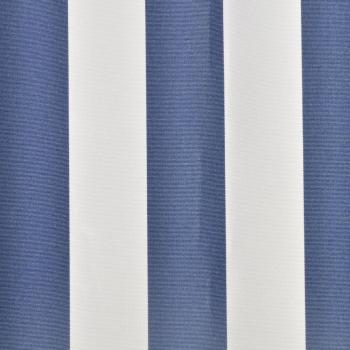 Markisenbespannung Canvas Blau & Weiß 4x3 m (ohne Rahmen)