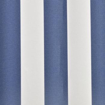 Markisenbespannung Canvas Blau & Weiß 6x3 m (ohne Rahmen)