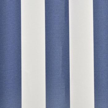 Markisenbespannung Canvas Blau & Weiß 6x3 m (ohne Rahmen)