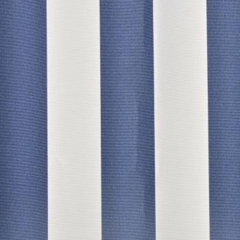 Markisenbespannung Canvas Blau & Weiß 6x3 m (ohne Rahmen)