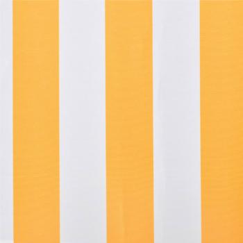 Markisenbespannung Canvas Gelb & Weiß 4x3 m (ohne Rahmen)