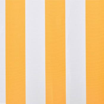 Markisenbespannung Canvas Gelb & Weiß 4x3 m (ohne Rahmen)