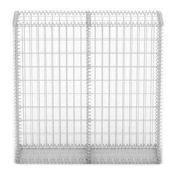 Steinkorb Gabione mit Deckeln Verzinkter Draht 100×100×30 cm 