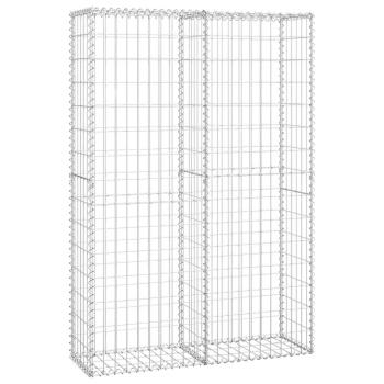 Steinkorb Gabione mit Deckeln Verzinkter Draht 150×100×30 cm 