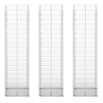 Gabionen-Set 3-tlg. Verzinkter Draht 25×25×100 cm 