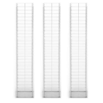 Gabionen-Set 3-tlg. Verzinkter Draht 25×25×150 cm 