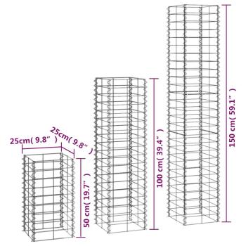 Gabionen-Set 6-tlg. Verzinkter Draht 