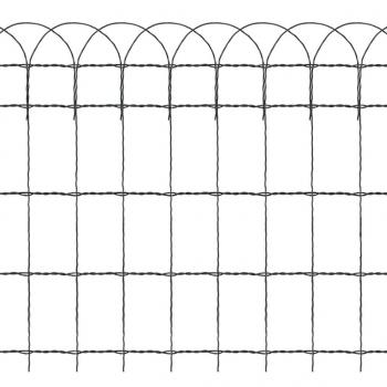 Beetzaun Pulverbeschichtetes Eisen 25×0,65 m