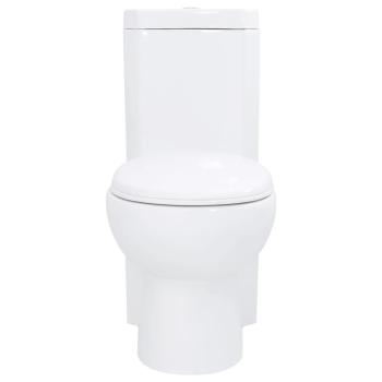 Toilette für Ecke Keramik Weiß