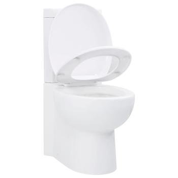 Toilette für Ecke Keramik Weiß