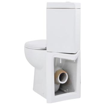 Toilette für Ecke Keramik Weiß