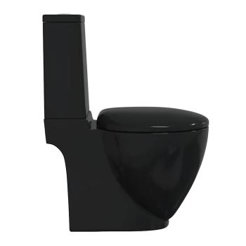 Toilette Rund Keramik Schwarz