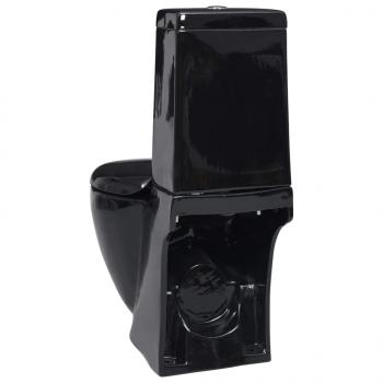 Toilette Rund Keramik Schwarz