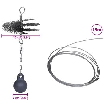Runde Kaminreinigungsbürste Durchmesser 15 cm