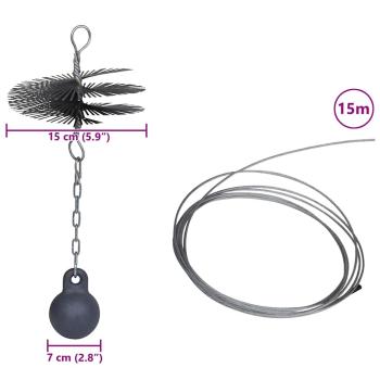 Runde Kaminreinigungsbürste Durchmesser 15 cm