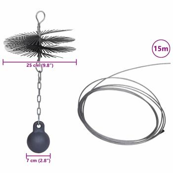 Runde Kaminreinigungsbürste Durchmesser 25 cm
