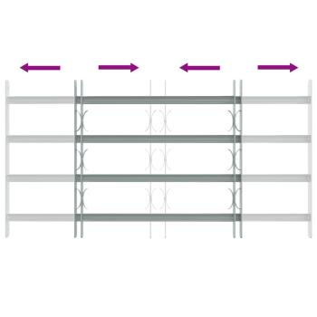 Fenstergitter Verstellbar mit 4 Querstäben 700-1050 mm