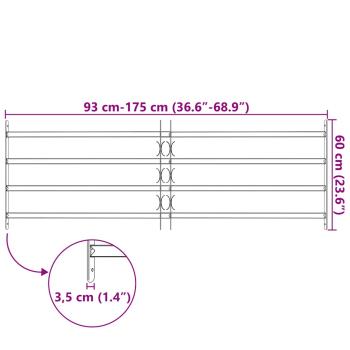 Fenstergitter Verstellbar mit 4 Querstäben 1000-1500 mm