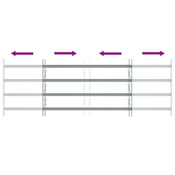 Fenstergitter Verstellbar mit 4 Querstäben 1000-1500 mm