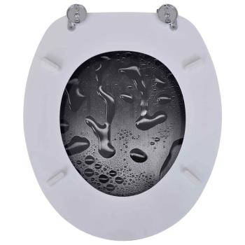 Toilettensitz WC-Sitz MDF Wassertropfen Design