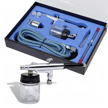 ARDEBO.de - Airbrush-Set mit Glasbehälter 0,2 / 0,3 / 0,5 mm Düsen