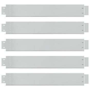 Flexible Rasenkante 5-er Set Verzinkter Stahl 100x14 cm