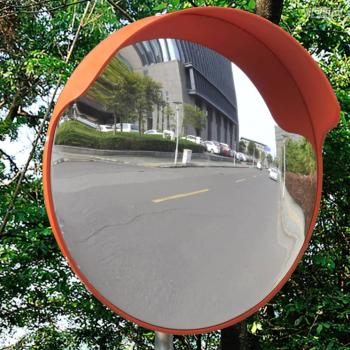 Verkehrsspiegel Konvex PC-Kunststoff Orange 45 cm Outdoor 