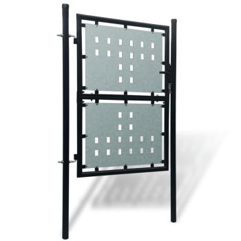Zauntor (Einzeltor) Schwarz 100x175 cm 