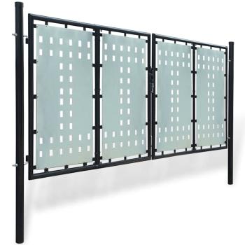 Zauntor (Einzeltor) Schwarz 300x175 cm 