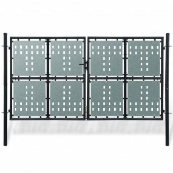 ARDEBO.de - Zauntor (Einzeltor) Schwarz 300x250 cm