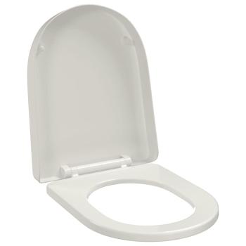 Toilettensitz mit Absenkautomatik Weiß Quadratisch