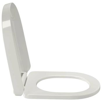 Toilettensitz mit Absenkautomatik Weiß Quadratisch