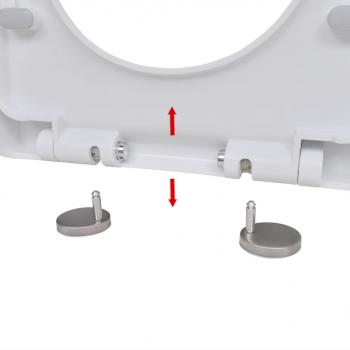 Toilettensitz mit Absenkautomatik und Quick-Release Weiß Eckig 