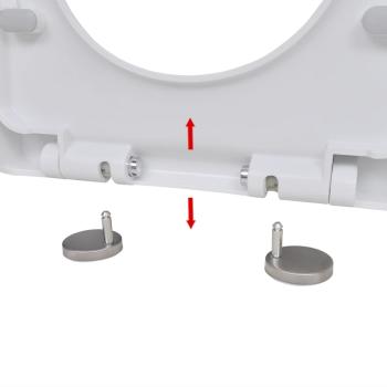 Toilettensitz mit Absenkautomatik und Quick-Release Weiß Eckig 