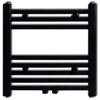 Handtuchheizkörper Warmwasser Gerade Schwarz 480x480 mm