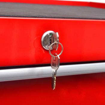 Roter Werkstattwagen 5 Schubladen