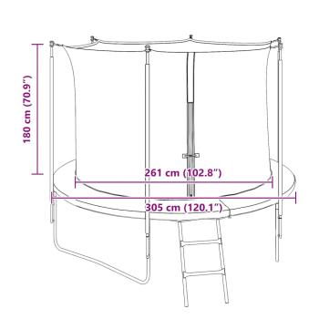 Sicherheitsnetz für 3,05 m Runde Trampoline