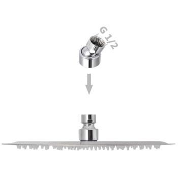 Regenbrause Edelstahl 25 cm Rund