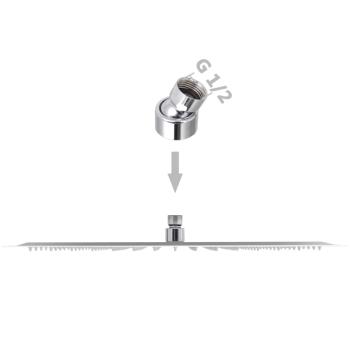 Regenbrause Edelstahl 40x40 cm Quadratisch