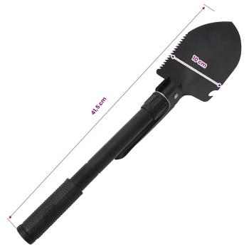 Klappspaten Karbonstahl Schwarz